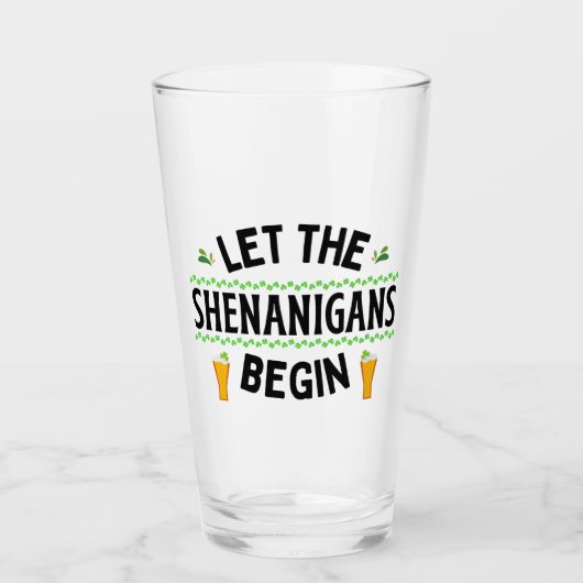Verre Que les Shenanigans commencent la Saint Patrick (Devant)