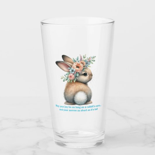 Verre Que votre joie soit aussi longue que le coussin d' (Devant)