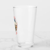 Verre Québec Canada Cercle retro en détresse (Gauche)