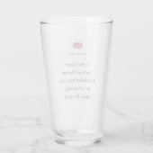 Verre Queen's Royal Toast Funny Novelty Beverage Glass (Dos)
