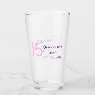 Verre Quinceanera 15e anniversaire parties scintillant r