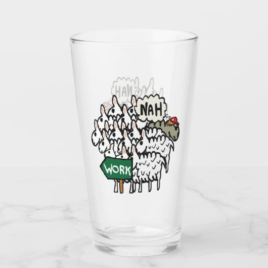 Verre Quitter le travail (Devant)