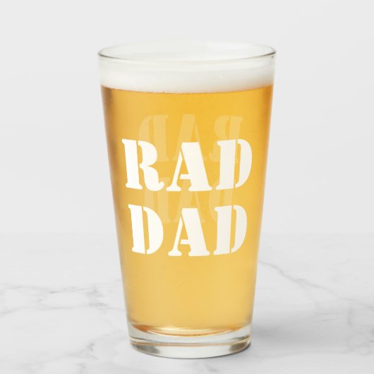 Verre Rad Papa blanc cool de typographie moderne (Devant (rempli))
