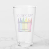 Verre Rainbow Crayons Art enseignant artiste école (Dos)