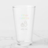 Verre Rainbow&Cute Chat Joyeux Anniversaire (Dos)