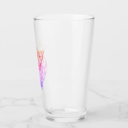 Verre Rainbow Patterned cat (Gauche)