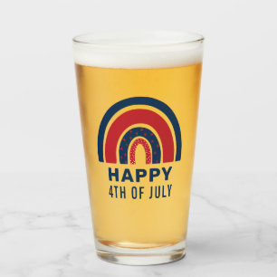 Verre Rainbow USA American Independence Day 4 juillet