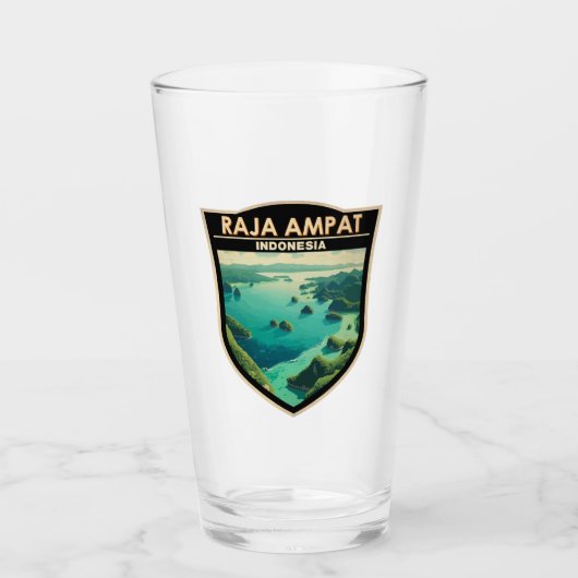 Verre Raja Ampat Indonésie Travel Art Vintage (Devant)
