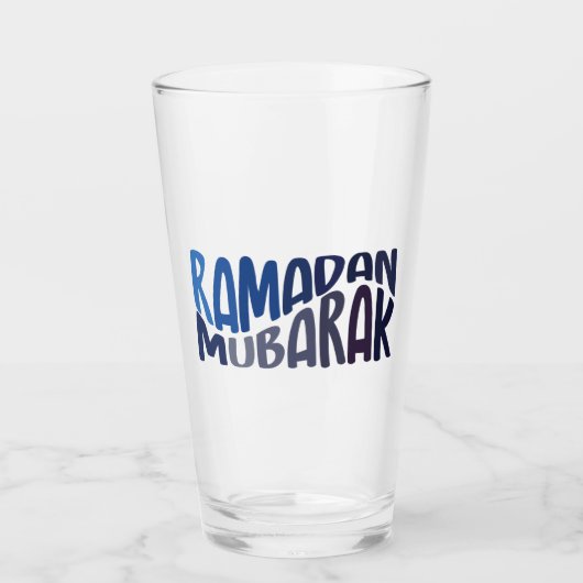 Verre Ramadan Moubarak citation islamique (Devant)