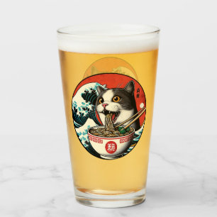 Verre Ramen de chat Art japonais Style vintage