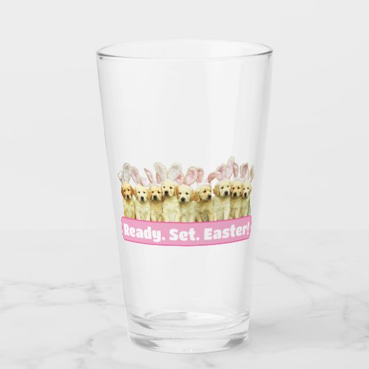 Verre Rangée de lapins chiots (Devant)