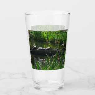 Verre Rangée de tortues photo verte de la nature