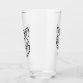 Verre Rat tribal noir et blanc (Droite)