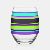 Verre rayé - violet, aqua et chartreuse (Recto)