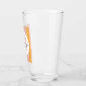 Verre Rayures Colorées Rétro Personnalisées avec Monogra (Gauche)