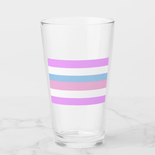 Verre Rayures de fierté intersexe (Devant)