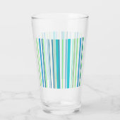 Verre Rayures de plage vert bleu aqua (Dos)