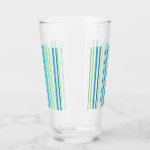 Verre Rayures de plage vert bleu aqua (Gauche)