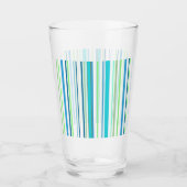 Verre Rayures de plage vert bleu aqua (Devant)