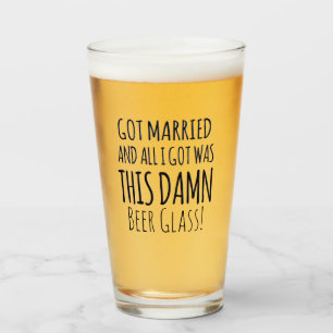 Verre Réception de mariage amusante Lunettes de bière pe