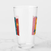 Verre Rectangles Abstraites Boomerang Stars Mi-Siècle (Droite)