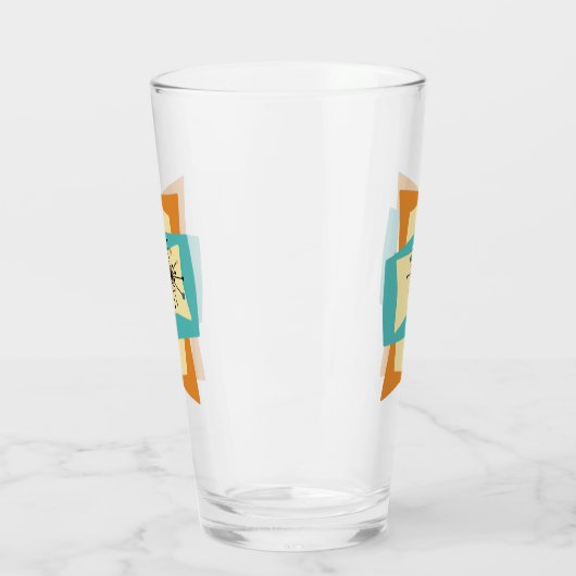 Verre Rectangles Abstraites Modernes du milieu du siècle (Gauche)