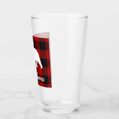 Verre Red Buffalo Plaid & Bear | Nom personnel Cadeau (Gauche)