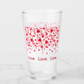 Verre Red Confetti Coeurs Aimer Saint Valentin (Devant)