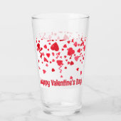 Verre Red Confetti Valentine Coeurs Personnalisé (Dos)