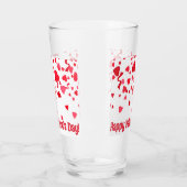 Verre Red Confetti Valentine Coeurs Personnalisé (Gauche)