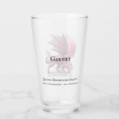 Verre Red Dragon : Janvier Birthstone Garnet (Dos)