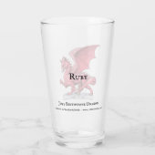Verre Red Dragon : Ruby de pierre de naissance de juille (Dos)