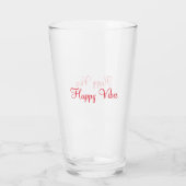 Verre Red happy vibes vacances simple minimum calligraph (Dos)