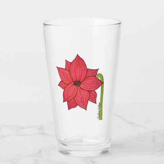 Verre Red Star Flower (Devant)