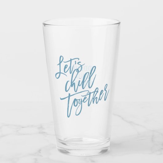 Verre Refroidions ensemble | Bleu glacé tendance (Devant)