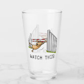 Verre Regarde Ça ! Chien - agilité drôle balançoire chie (Dos)