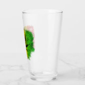 Verre Reggae jaune rouge Rasta Leaf Jamaïcain Grunge (Gauche)