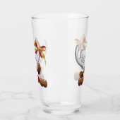 Verre Reindeer Puzzled drôle Caractère de Noël (Gauche)