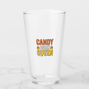 Verre Reine de Candy Corn Design de T-Shirt Halloween Vi