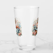 Verre Renard floral en panier avec courtepointe et fleur (Gauche)