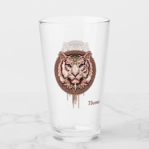 Verre Représentation captivante et artistique d'un tigre