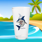 Verre requin de plage cool ajouter le nom