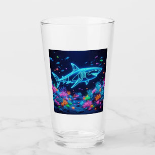 Verre Requin néon coloré