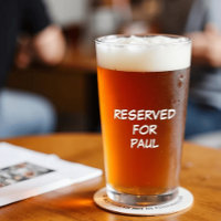 RÉSERVÉ Pour Le Nom | Libbey Pint 16 oz personnali