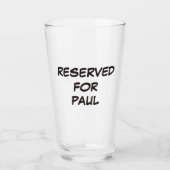 Verre RÉSERVÉ Pour Le Nom | Libbey Pint 16 oz personnali (Devant)