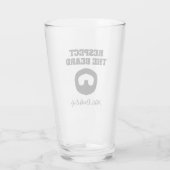Verre Respectez la barbe drôle de bière de chèvre cadeau (Dos)