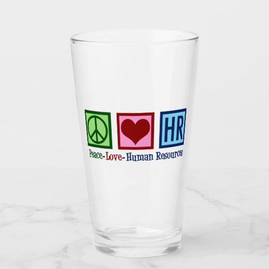 Verre Ressources humaines Peace Love HR (Devant)