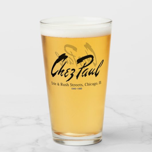 Verre Restaurant Chez Paul French, Chicago (Devant (rempli))
