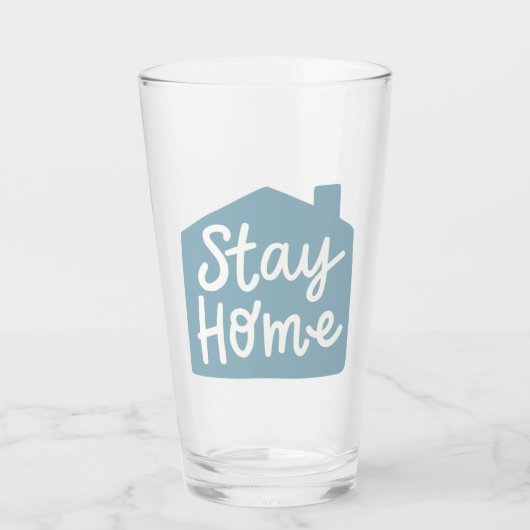 Verre Rester à la maison (Devant)