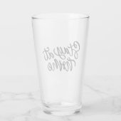 Verre Restez à la maison| Police de fantaisie (Dos)